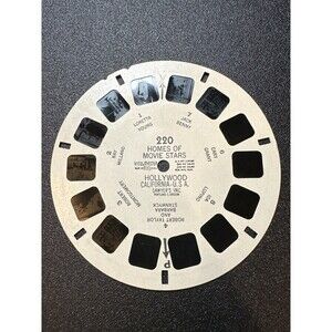 Vintage View-Master Reel #220 Homes of Movie Stars Hollywood CA
